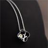 New Simple Flower Exquisite 925 Sterling Silver Jewelry Plum Blossom Hollow Clover Tree Clavicle Chain Pendant Necklaces HZX437