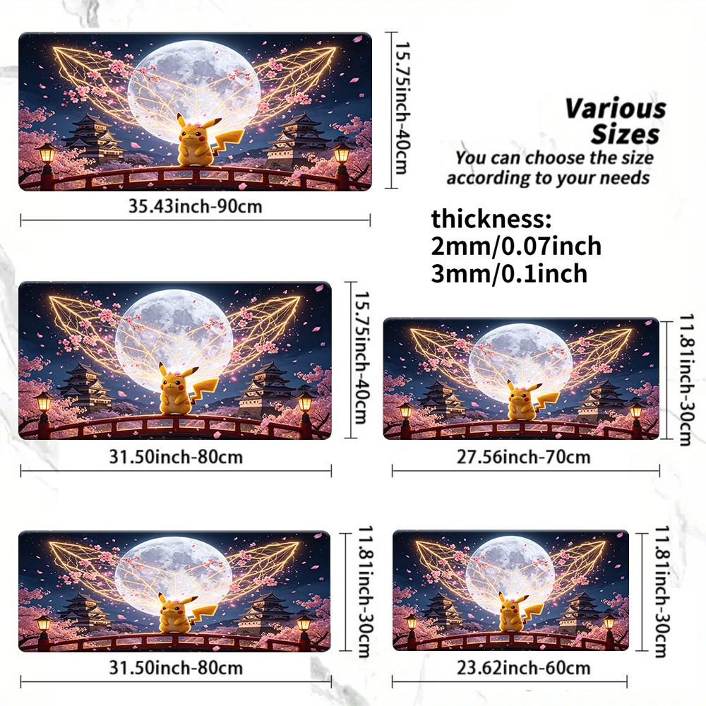 Dark Winged Creature Purple Crystal Theme Gaming Mouse Pad Large NonSlip Desk Mat 30x80x0.2cm