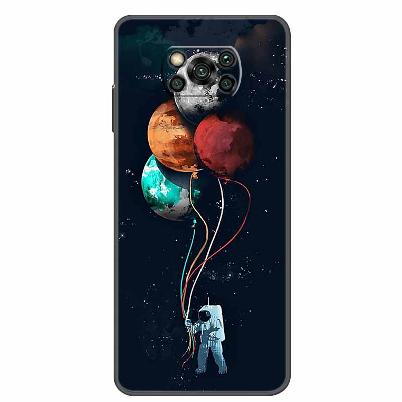 Case For POCO X3 Pro Soft Silicone TPU Black Bumper Cover For Xiaomi Poco X3 NFC Phone Back Cases PocoX3 X 3 X3Pro Cat Cartoon