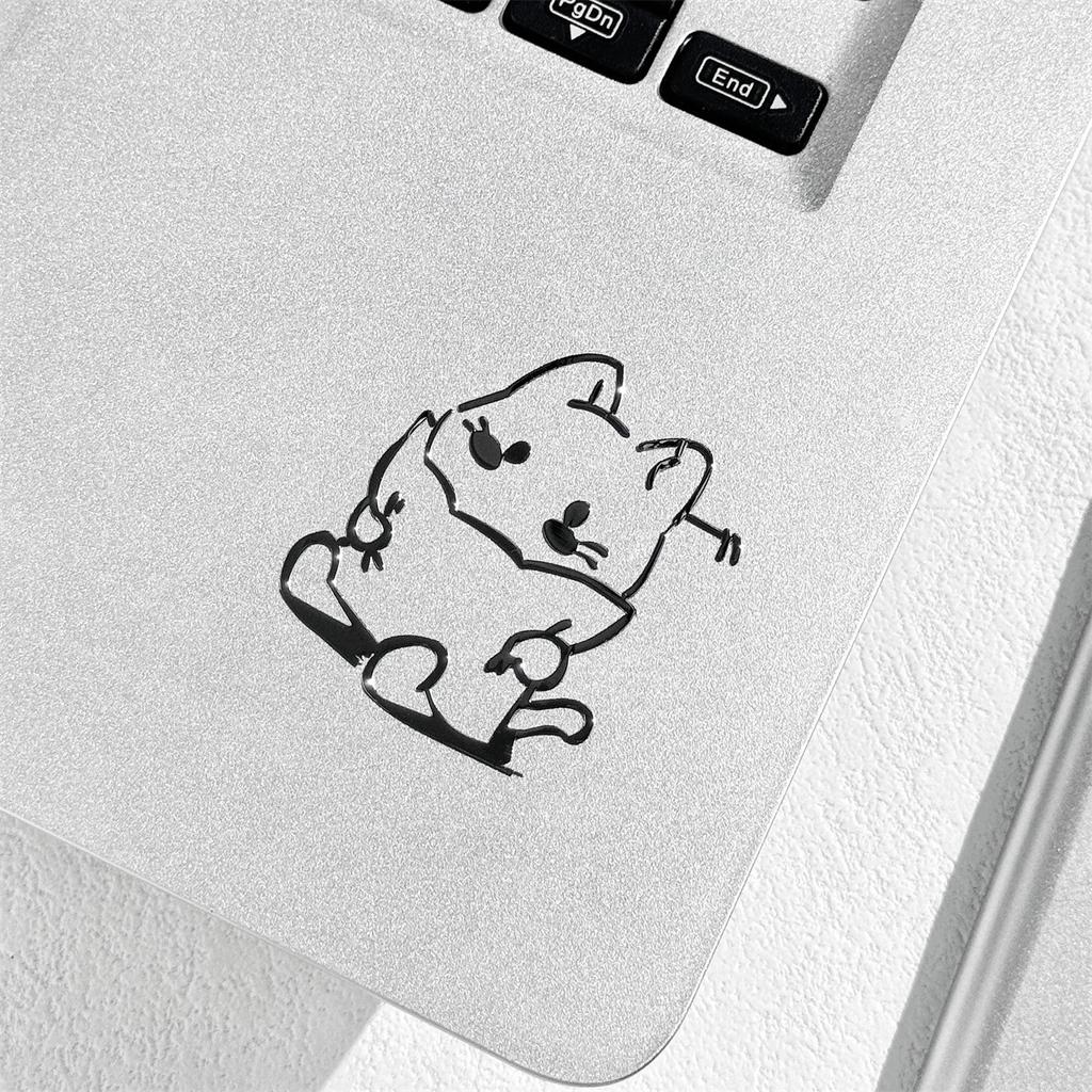 2 Stück Neue 3D Metallaufkleber Wasserdichter Aufkleber Kätzchen Totoro Design für Telefon Laptop Tablet Kopfhörer Dekoration Kreative Kunst