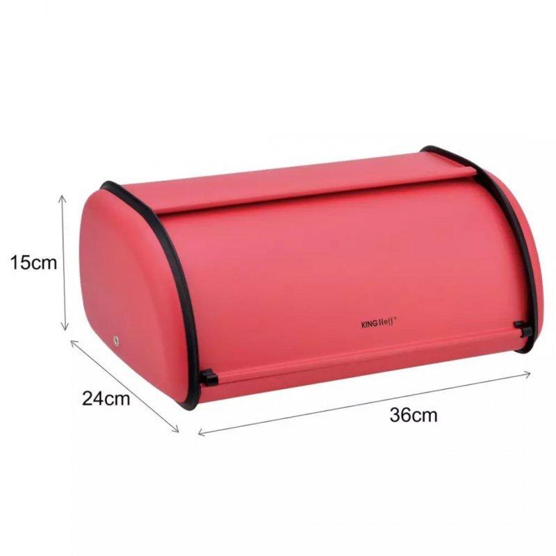 Boîte à pain en acier Kinghoff Kh-1753 Rouge