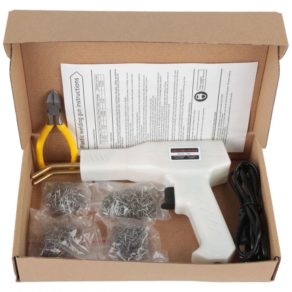 H50 Multi-Color Plastic Welder Set: Car Bumper Repair Gun & Nails - EU/US Standard