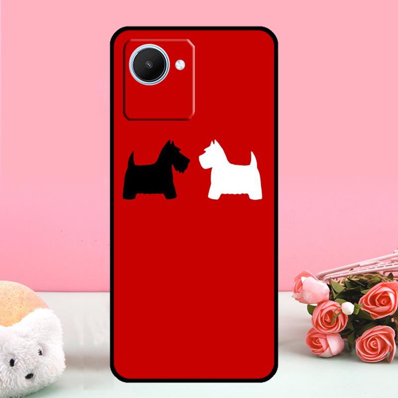 Cartoon Westie Dog For Realme C61 C67 C75 C63 C71 C55 C51 C65 C53 GT6 GT7 Pro 10 11 12 13 14 15 Pro Plus Case