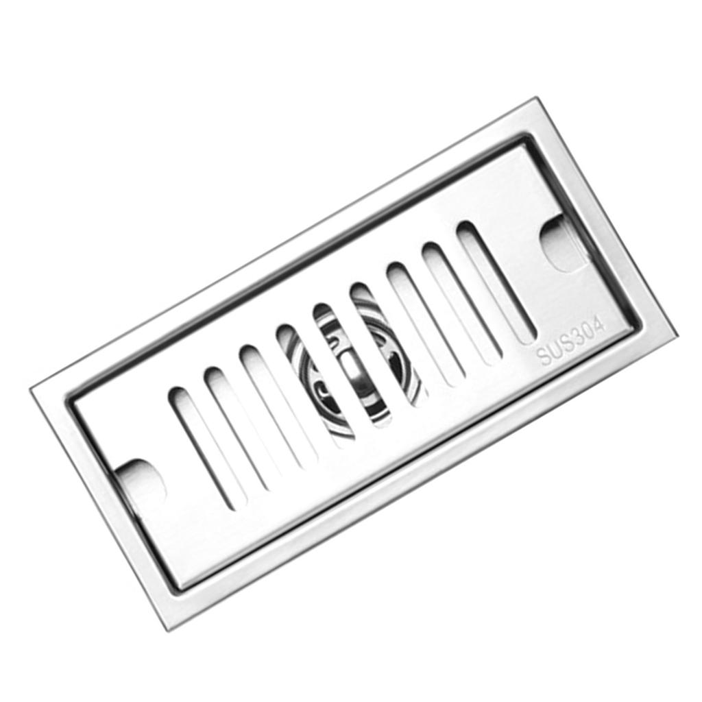 Shower Drain Long Stainless Steel Deodorant Removable Floor Drain for Bathroom Hotel 20cm Middle