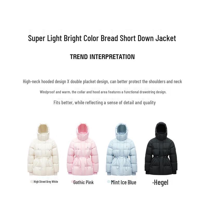 Jinyujie 2024 Women's Short Puffer Down Jacket
