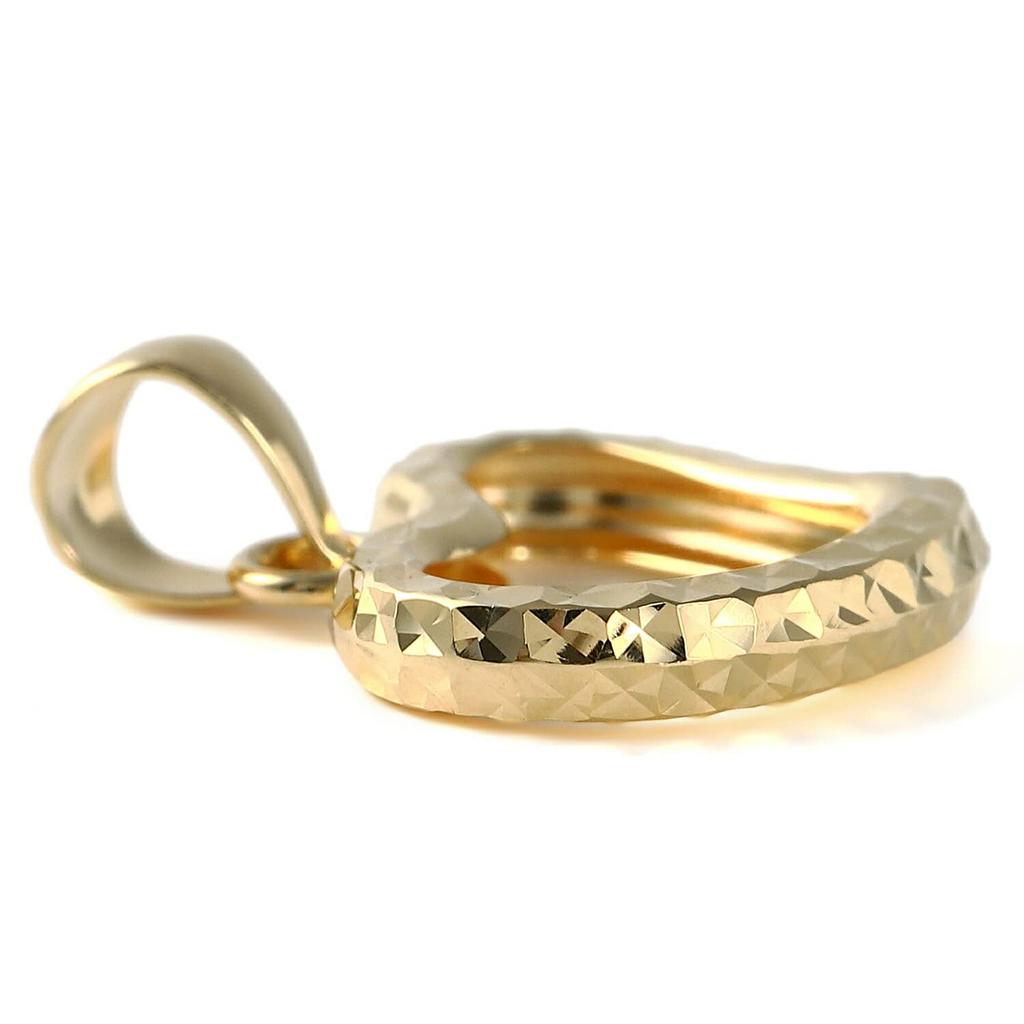 Goods 18K Gold Open Heart Pendant Top Head Charm [Happy Shop]