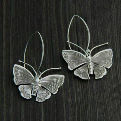 Retro Dangle Earrings Butterfly Ear Hook Earring Butterfly Ethnic Style