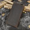 Leather Vintage Long Wallet for men women single zipper leather wallet purse buisness men casual wallet real skin burse for man
