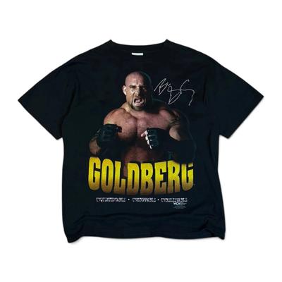 Vintage WCW Goldberg Schwarzes Grafik-T-Shirt(L)