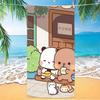 Anime Bubu Dudu Towel Polyester Beach Towel Quick Dry Sand Free Bath Towel For Summer Pool Travel Vacation