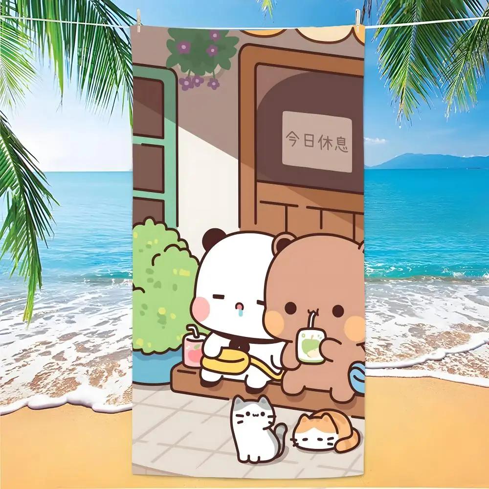 Anime Bubu Dudu Towel Polyester Beach Towel Quick Dry Sand Free Bath Towel For Summer Pool Travel Vacation