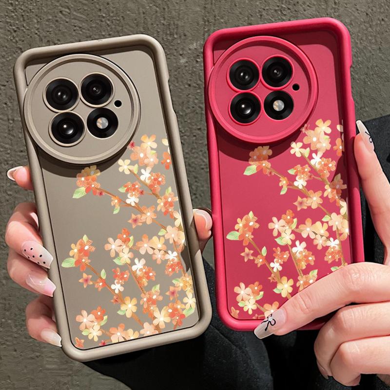 Orange Blossoms Floral Pattern Case For Oneplus 15 Nord 5 13R 12R 11R 5G Shockproof Bumper Soft Silicone Cover For OnePlus 13 13T 12