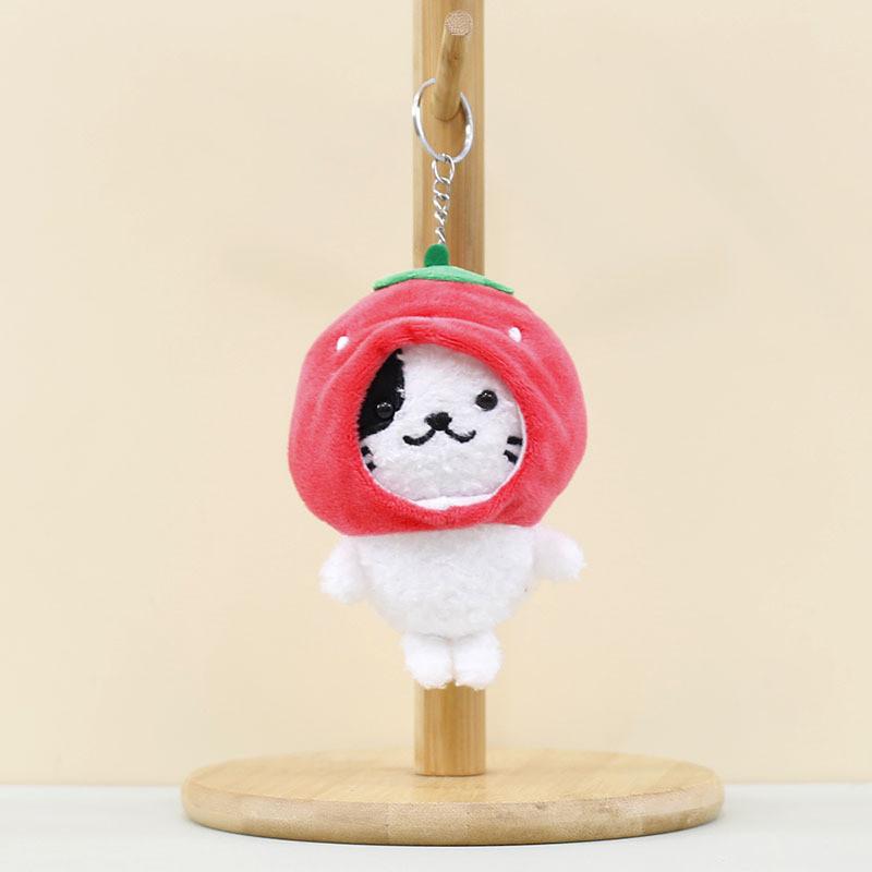 

Cute Plush Dog Keychain Adorable Animal Fruit Shape Short Plush Stuffed Toy червоний