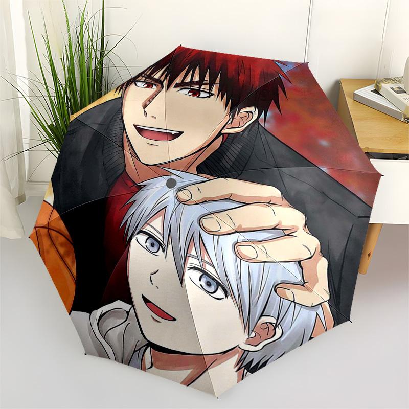 

1pc Outdoor Umbrella with Anime Characters - Automatic Opening/Closing, Portable 3-Fold Design, 8-Rib Iron Frame - Perfect Gift for Fans, Travele