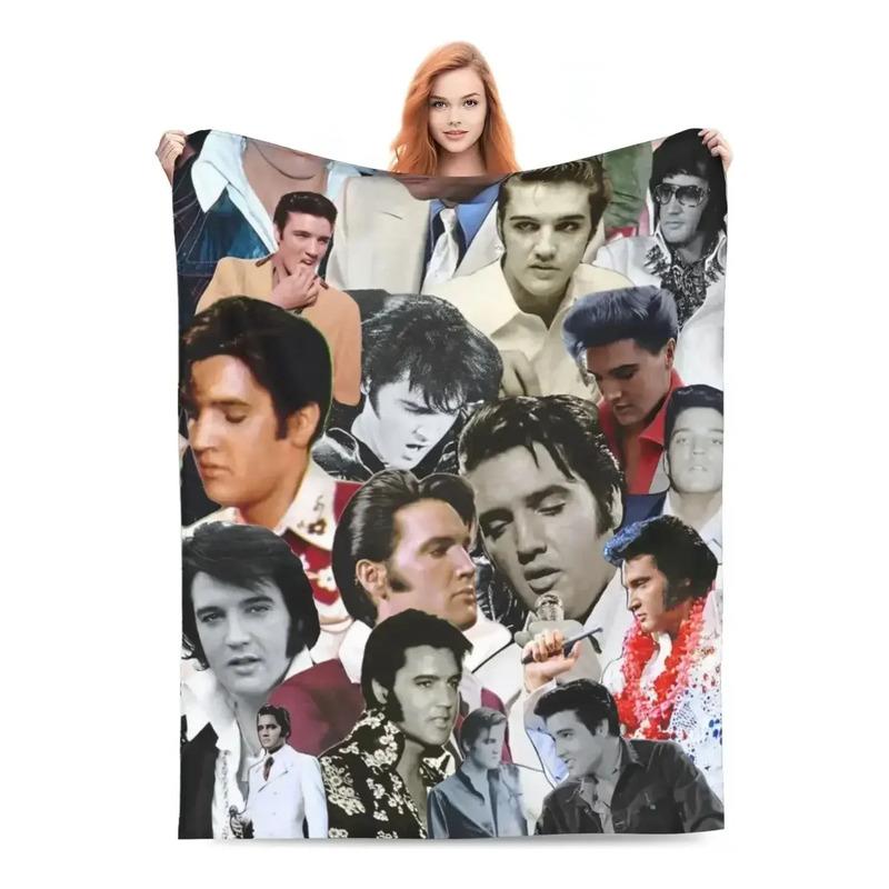 Manta E-elvis Presley Con Estampado De Franela, Transpirable S