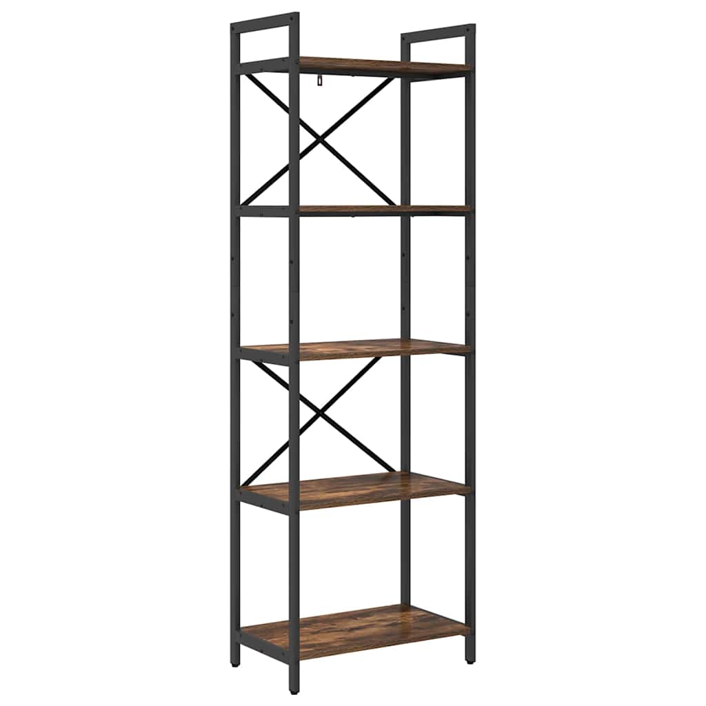 Bookshelf Smoked Oak 56 X 34 X 171 Cm Particleboard