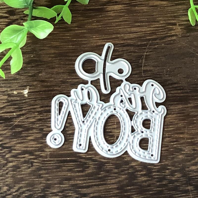 

Мальчик письмо DieCut Boy Cuting Die Boy Дизайн Скрапбукинг серебряный