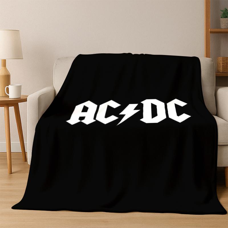 3D ACDC Rockband Cartoon Flanelldecke Weiche Warme Decke Überwurfdecke für Schlafzimmer Wohnzimmer Bett Reise Camping Picknick Geschenk
