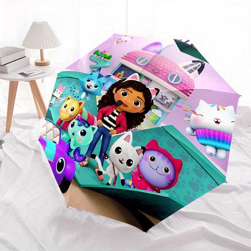 Gaby's Dollhouse Automatic Opening and Closing Umbrella, Compact Travel Umbrella, Lightweight and Portable, Suitable for Beach Commuting Bus