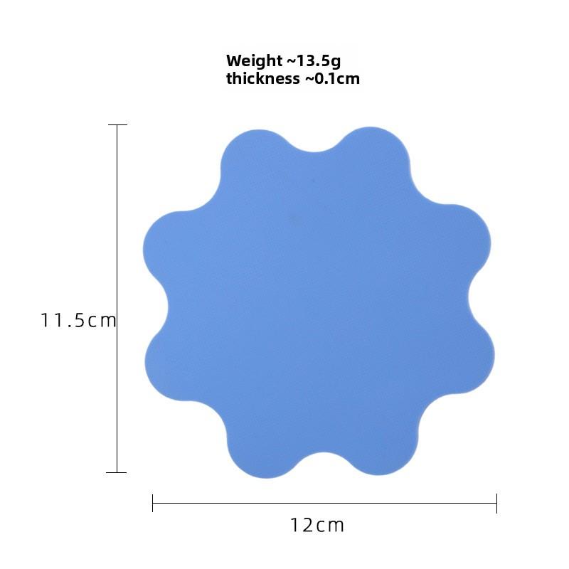 Силиконовая подставка-открывалка для бутылок - Домашний многофункциональный инструмент-открывалка для бутылок - Устройство для помощи в открывании бутылок - Термостойкая подставка под стакан Flower темно-синий