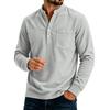Top casual da uomo a tinta unita, vestibilità larga, con tasche