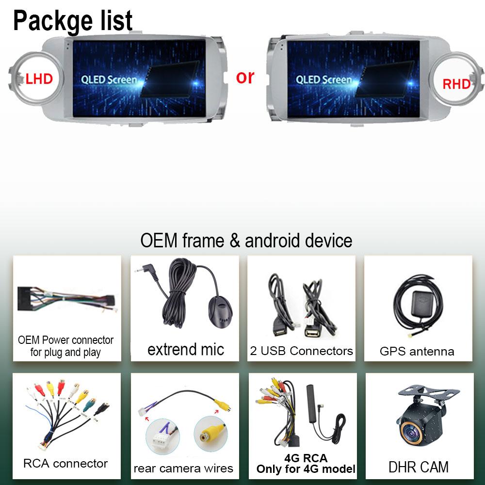 Android 13 Car For Toyota Yaris 2012 -2017 LHD RHD Auto GPS 5G WIFI Navigation DSP Carplay Radio Multimedia Player No 2din Dvd