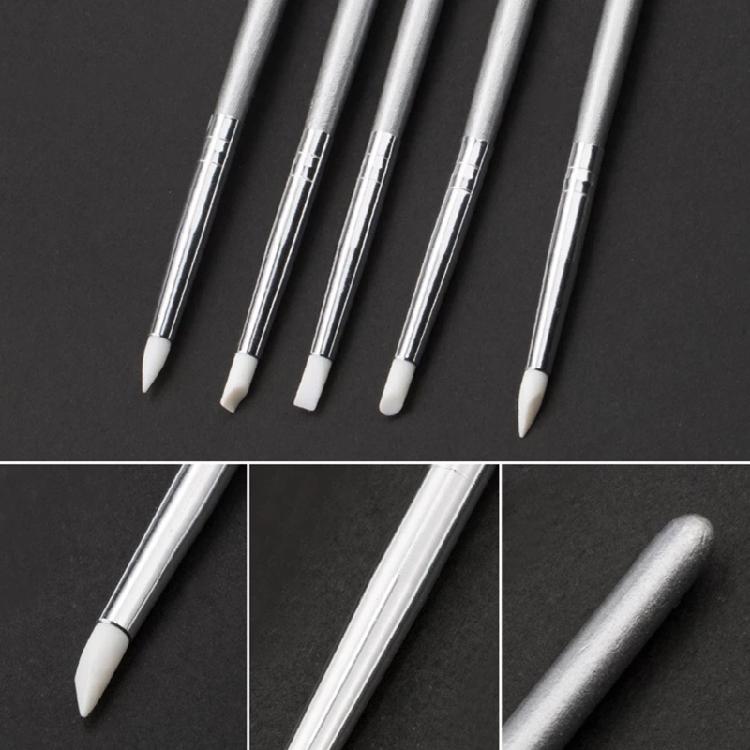 Silicone Paint Gadget with Soft Tip Sculpting Brush for Polymer Pottery Shaping