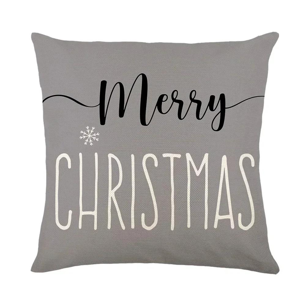 Christmas Decor Pillowcase 35/40/45Cm Holiday Farmhouse Home Decorative Cushion Cover Cute Dwarfs Reindeer 3D Print Pillow Cover