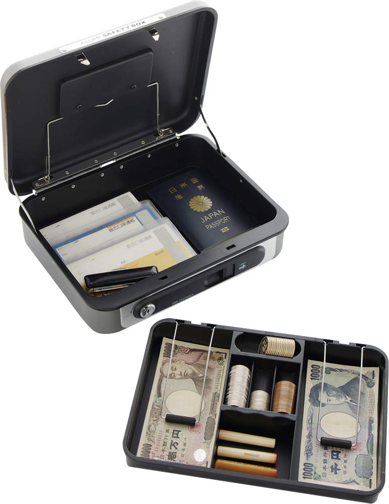 

Iris Ohyama Safe Security Box Aluminum Shallow Slim Gray ASB-080 сірий колір