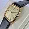 Used [New Battery Replacement/working Item] Seiko Men's Watch Square Gold Japanese Paper Style Dial Vintage SEIKO