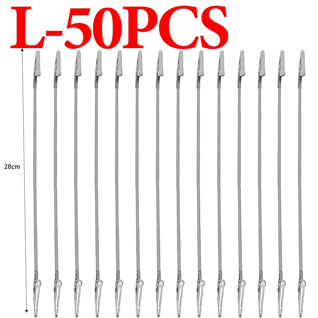 1-50Pcs Alligator Clips Metal Double Headed Mosquito-repellent Incense Clips Long Hose Holder for DIY Note Photo Memo Label