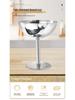 Stainless Steel High-Footed Ice Cream and Dessert Cup for Western Tableware and Afternoon Tea