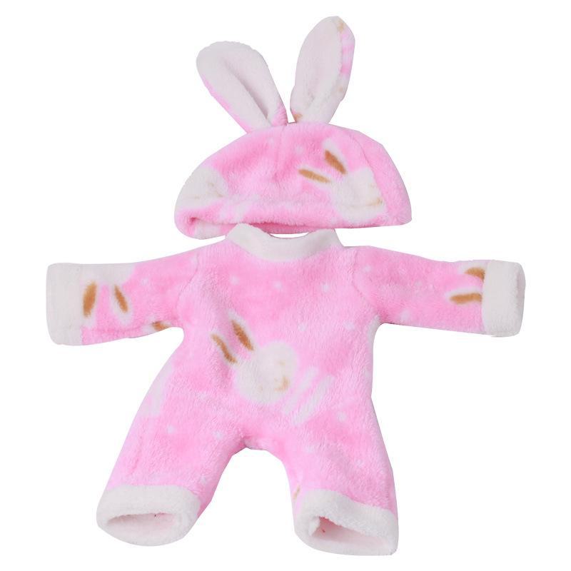 

12-дюймова американська лялькова сукня принцеси - моделювання лялькового одягу 30cm rabbit plush jumpsuit clothes рожевий