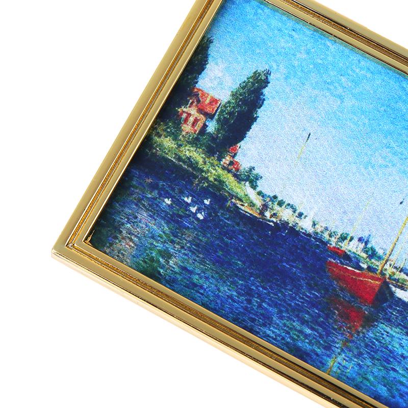 Puppenhausminiatur 1:12 Dekorative Holzrahmen Ölmalerei DIY