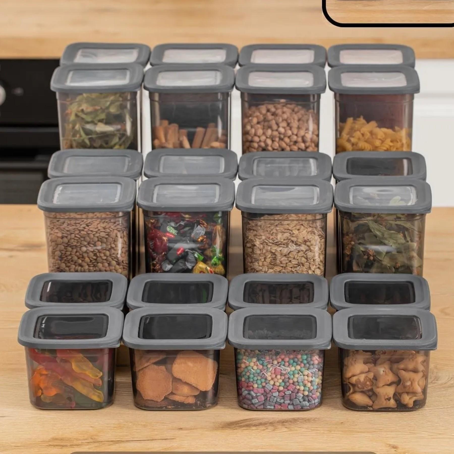 

3/6/9/12/15/18/24 шт контейнер для хранения продуктов питания с силиконовой крышкой вакуум 650 мл 1300 мл 1900 мл