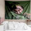 Billie-Eilish Print Tapestry, Backdrop, Easy Setup, Ideal for Bedroom, Office & Living Room, with Aesthetic Wall Hanging Decor.