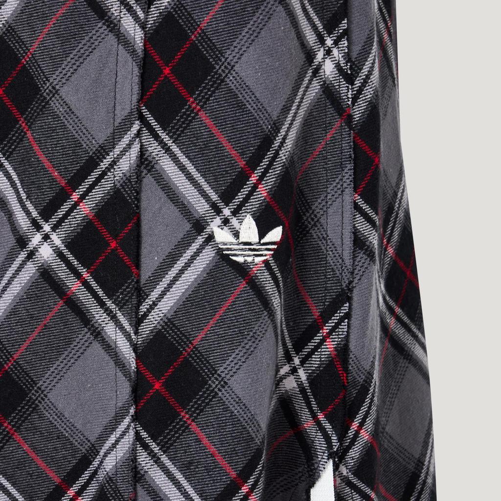 adidas Falda Midi de Cuadros Línea A para Mujer Originals Negro/Rojo KT6381