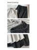 Youge Retro Floral Woolen Mid-Length Skirt with Elastic Waist 860