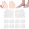 5Pairs Toe Cap Cover WShaped SEBS Forefoot Cushioning Pad Protector with Breathable Hole(White )