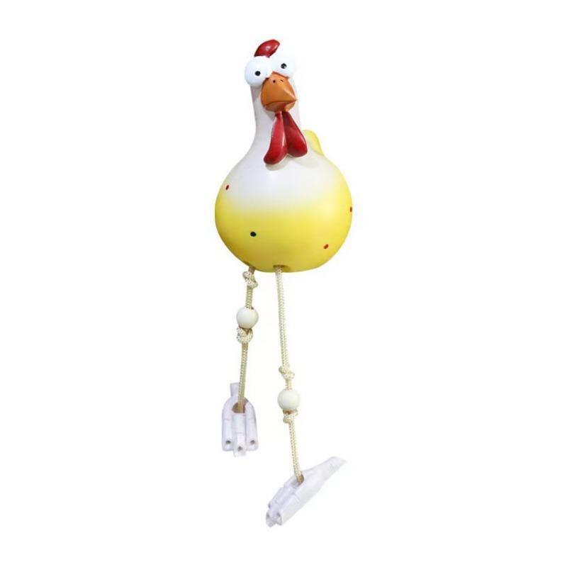 Funny ChickenSpring Quirky ChickenCourtyard Ornament Wheat Field ChickenHanging Design Decoration