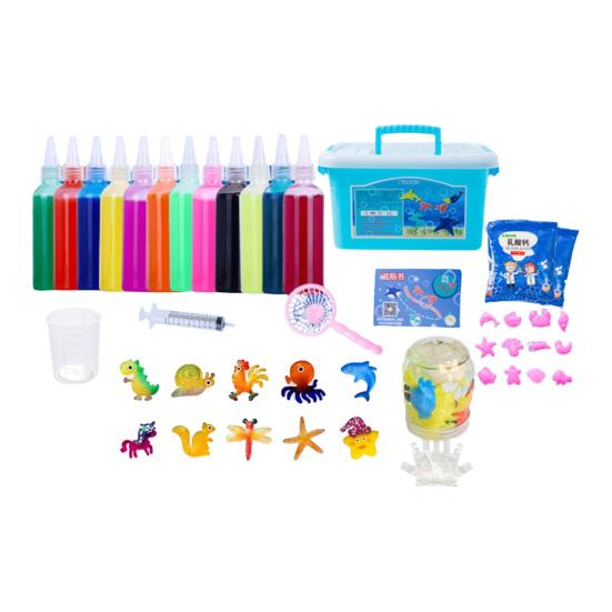 1 Set Kids Water Elf Toy Kit with 8/10/12 Shape Molds Water Gel Toy DIY Handmade Water Animal Creation Kit Toddlers Boys Girls Gift