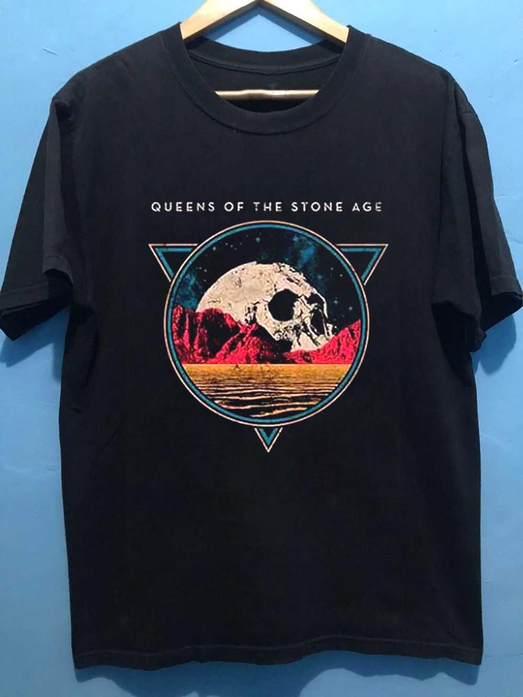 Queens of The Stone Age T-shirt Tops Tee Short Sleeve Black All Size S-4XL Shirt