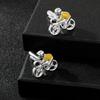 Gemelos para Hombre con Forma de Bicicleta Botón de Manga de Montar en Bici Para Camisa Traje Esmoquin Decoración de Blusa