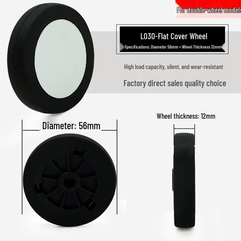 Universal Wheel Replacement for Luggage Suitcase: Leather Caster Rubber Roller Rim Repair Accessories