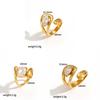 Geometric Stainless Steel Ring For Women With Electroplated Finish And Elegant Style For Fashion Accessories