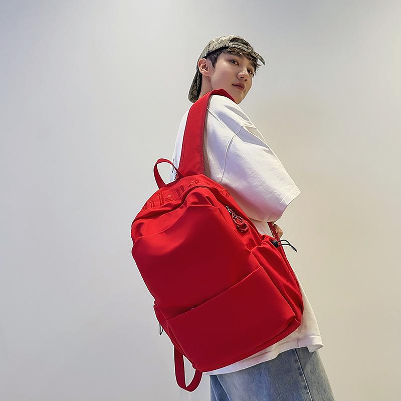 2025 Neuer Stil Minimalistischer Rucksack: Schulranzen mit großer Kapazität für Mädchen der Unter- und Oberstufe - Einfarbig, perfekt für kurze Ausflüge