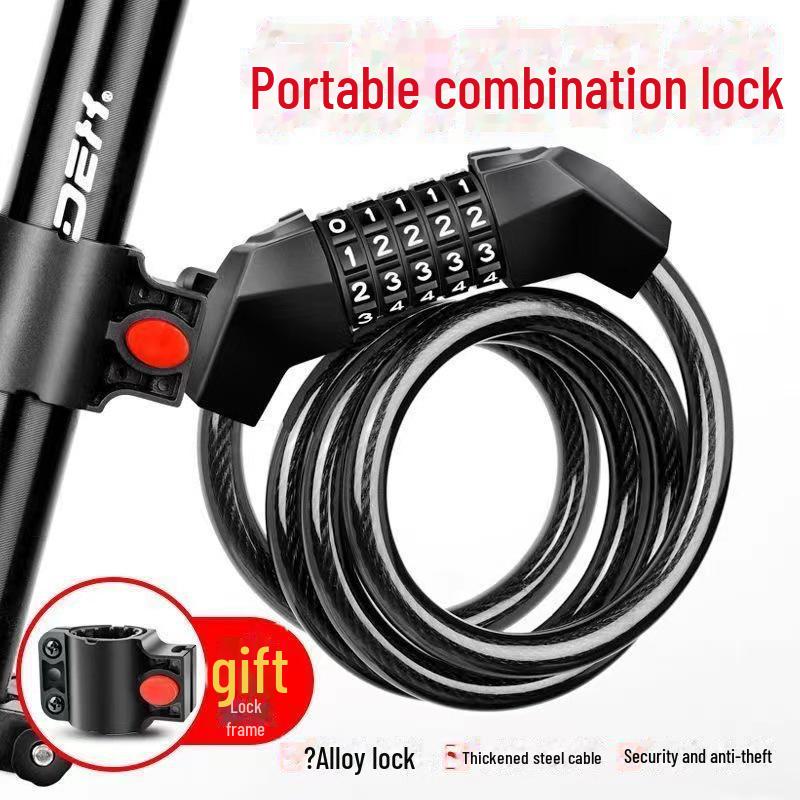 Alloy Chain Bicycle Lock: Anti-Theft Password Lock for Electric, Mountain, and Road Bikes
