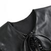 Fashion Black PU Leather Fake Collar Small Shawl for Winter Sweater Removable Shirt Detachable Collar Fuax Cols Accessories