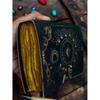 Handgefertigtes Lederjournal mit Büttenpapier Drittes Auge Grimoire-Journal Antikes leeres Zauberbuch Wicca Notizbuch Horror Spezialbuch