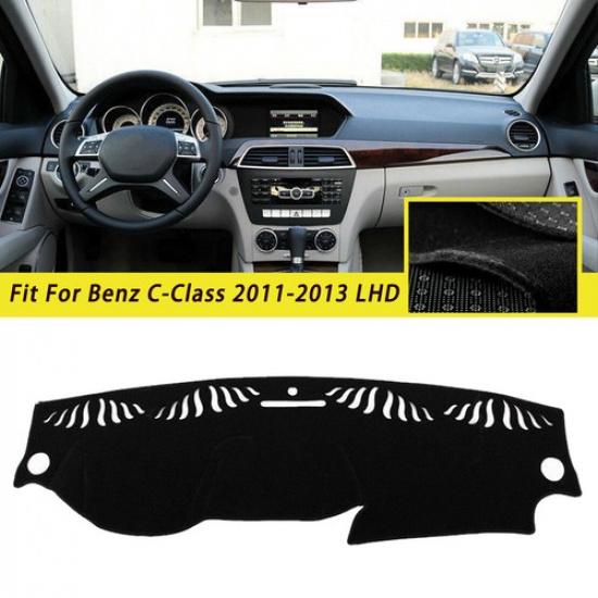 DashMat Dashboard Mat Cover Sun Visor Pad For Mercedes-Benz C-Class 2011 - 2013